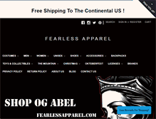 Tablet Screenshot of fearlessapparel.com